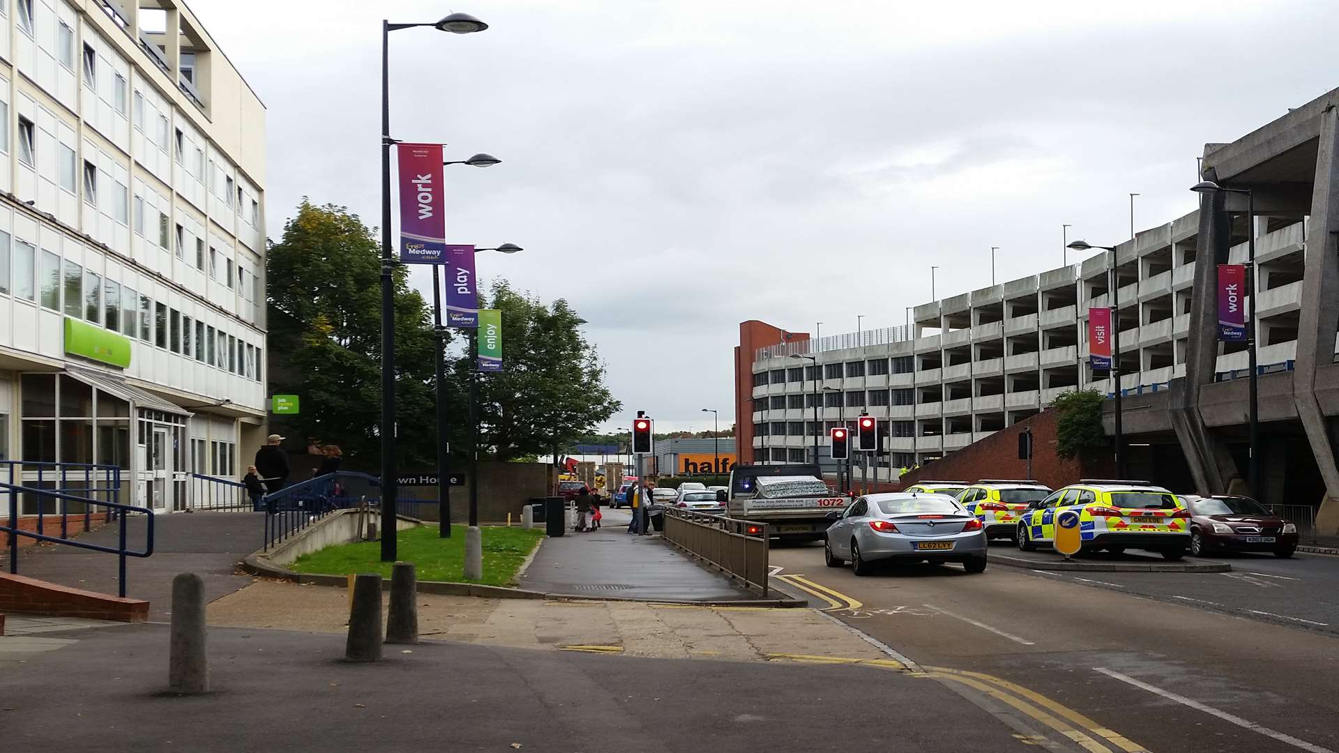 Emergency services were called to the shopping centre
