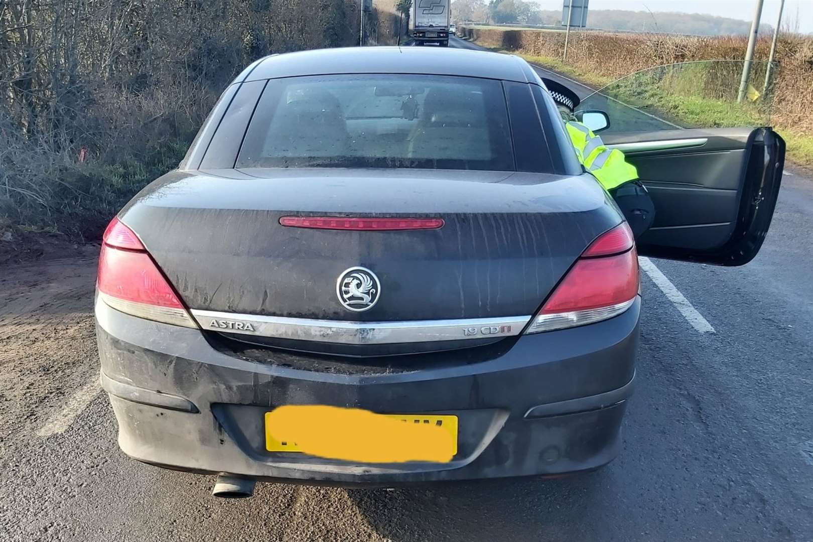 A learner driver failed a roadside drugs test on the A28 in Ashford. Photo: Kent Police