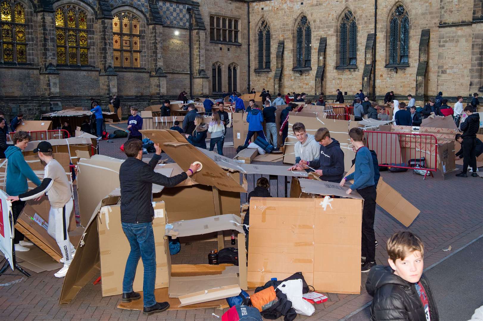The sleepout took place at the Tonbridge School (9420832)