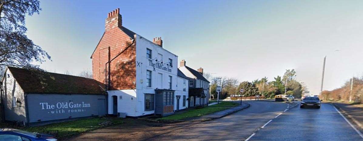Weston met his victim at the Old Gate Inn in Canterbury (above), where he grabbed her by the neck. Picture: Google