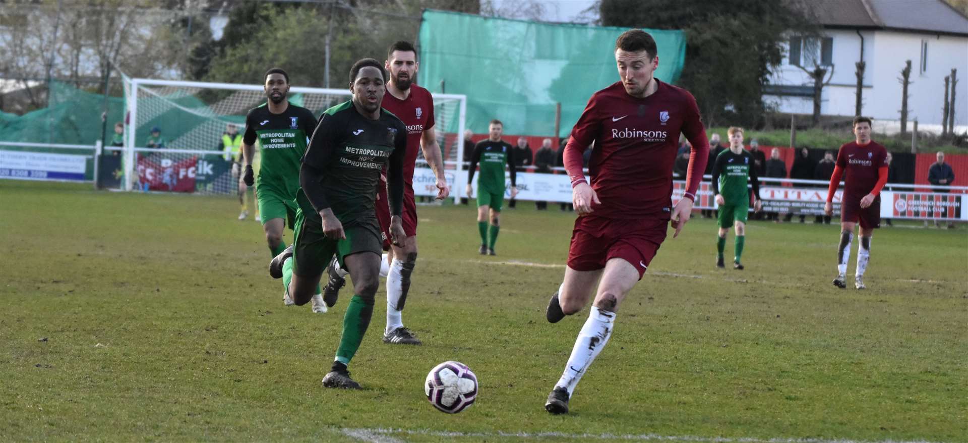 Canterbury defender Ben Gorham gives chase against Cray Valley Picture: Alan Coomes