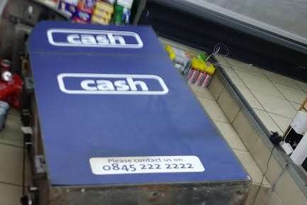 The cash machine was emptied during the raid