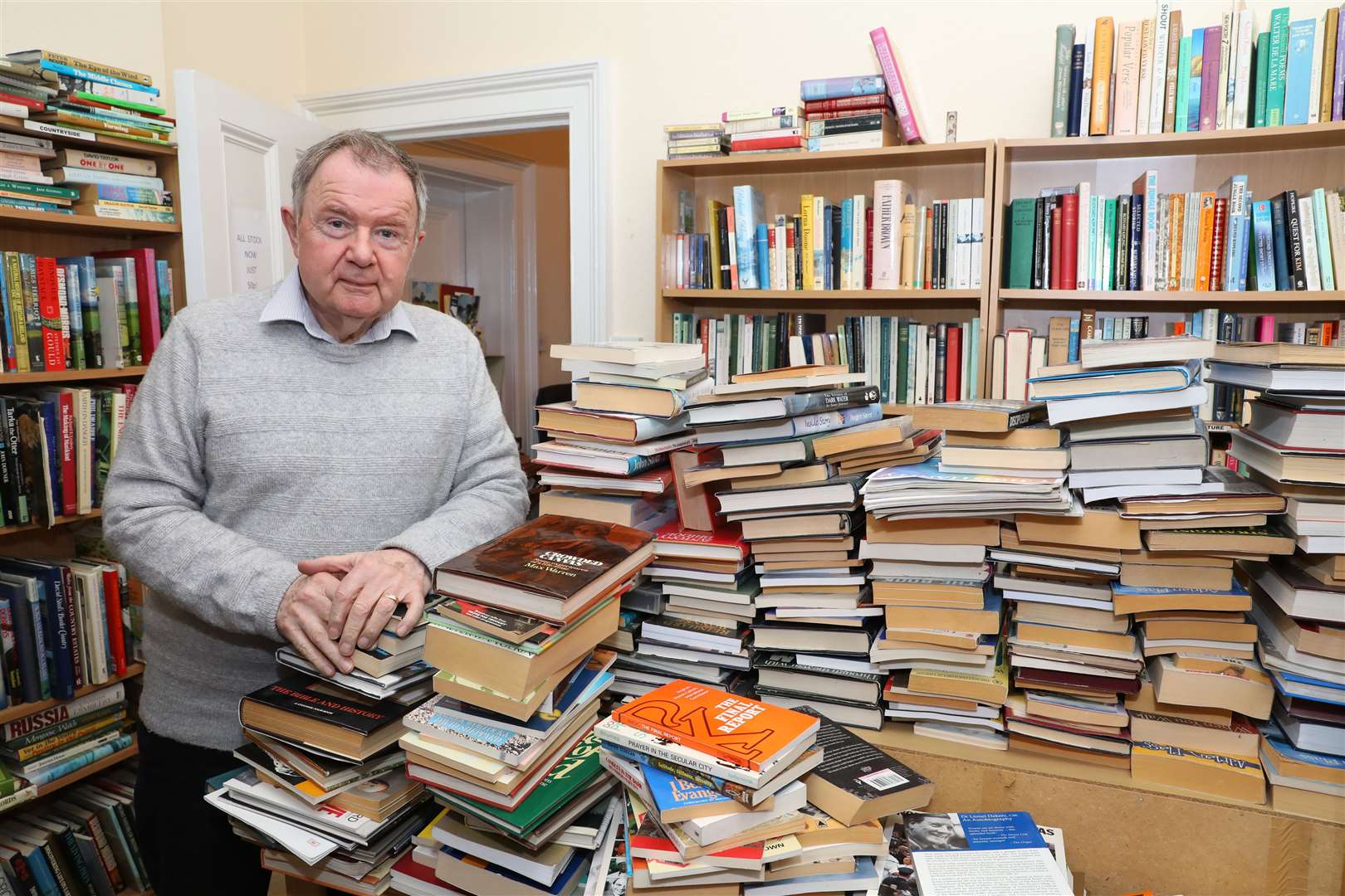 Bookshop owner Malcolm Wright is retiring after 44 years. Picture: Andy Jones