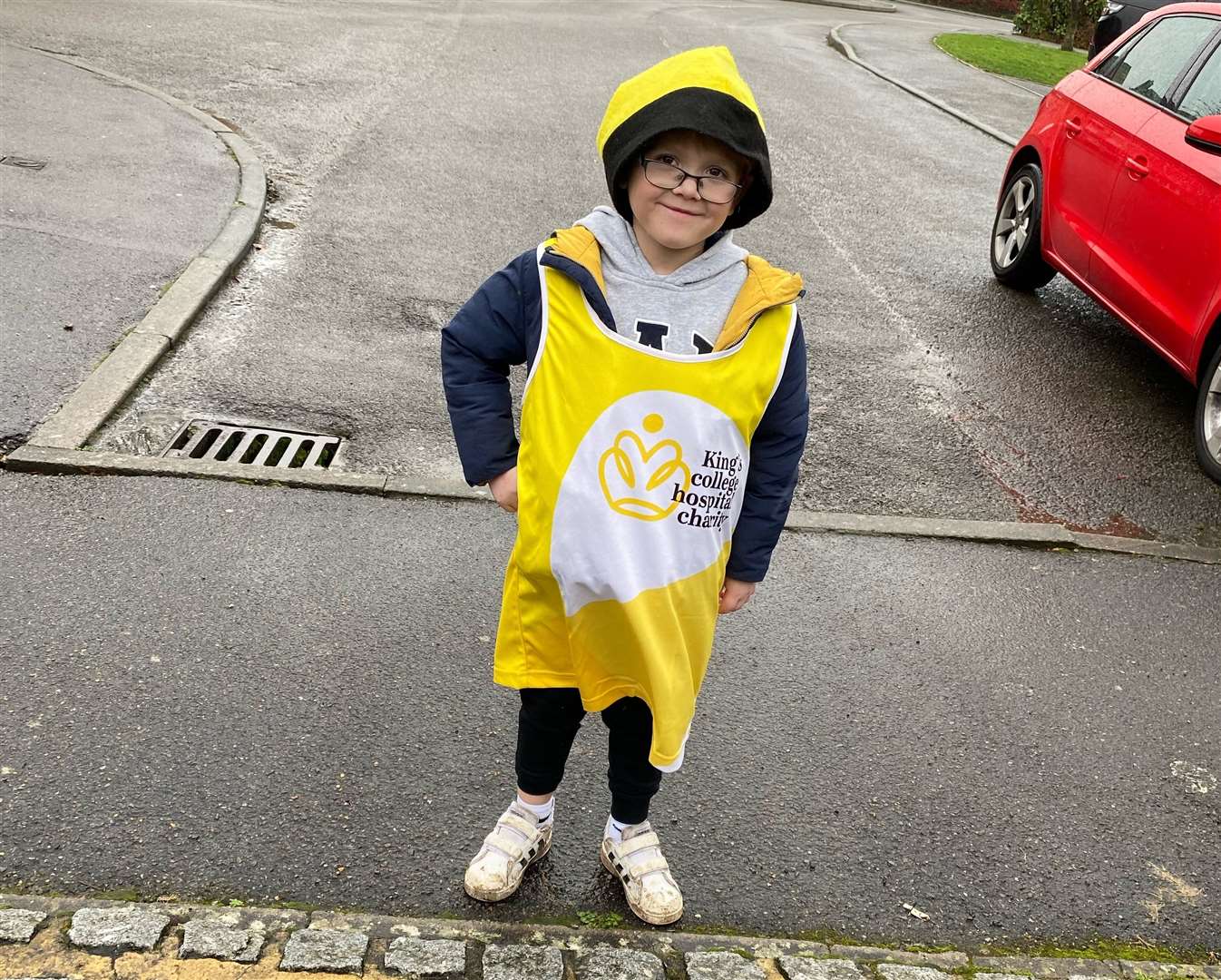 Seven-year-old Jessie is raising money for a slide at King's College Hospital