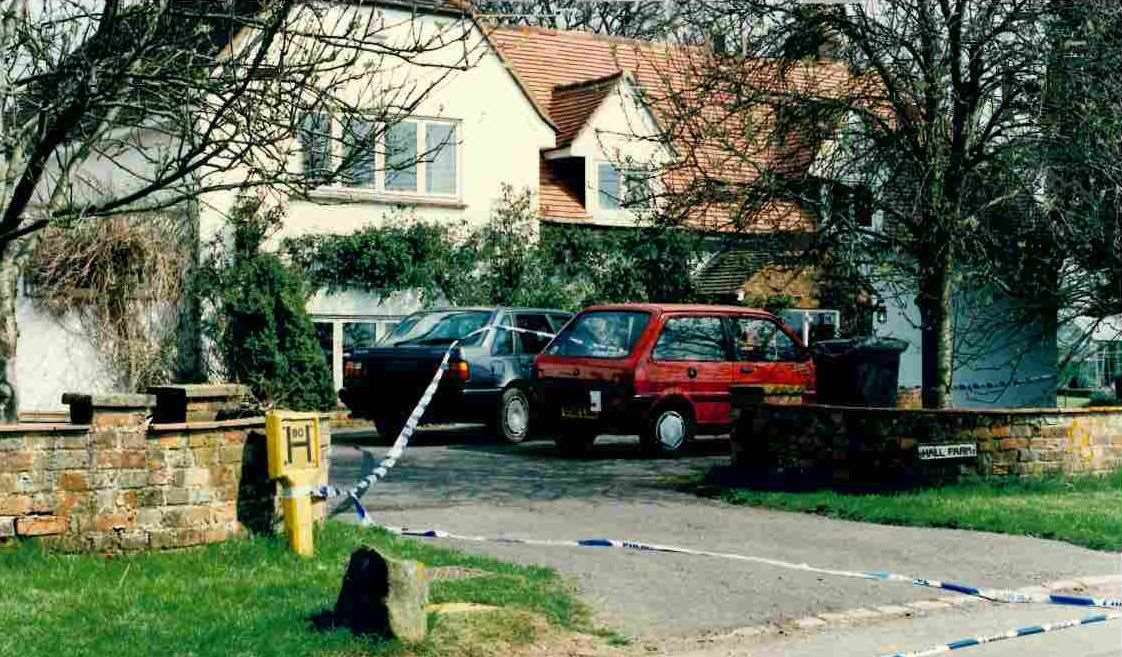 The driveway of the Brown’s home during the police investigation 25 years ago (Thames Valley Police/PA)