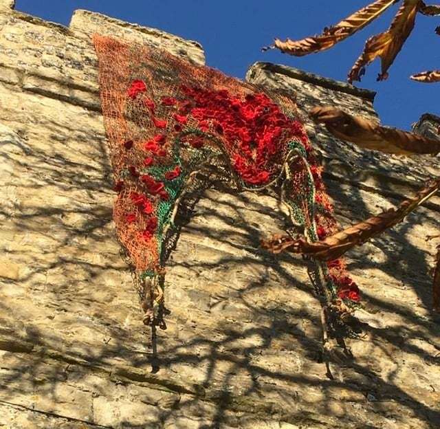 Poppy waterfall at Minster Abbey Gatehouse Museum. Picture: Martin Hawkins