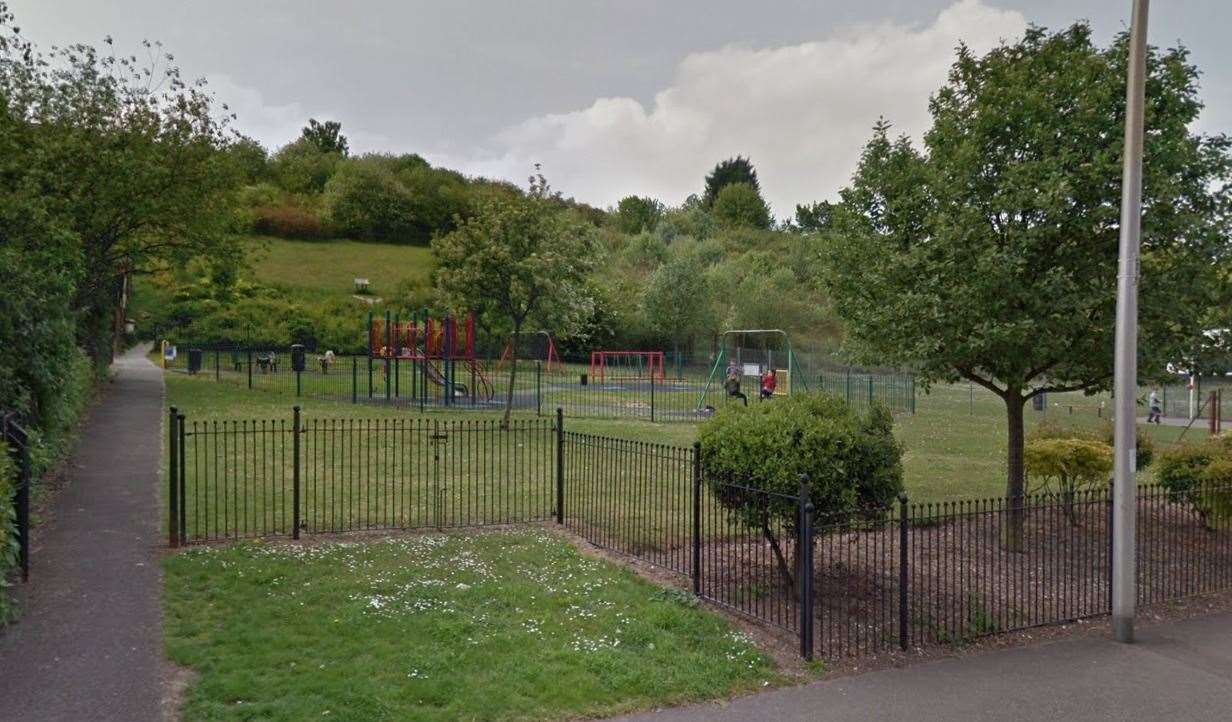 The play park, near Princes Avenue and Downland Walk. Picture: Google Maps