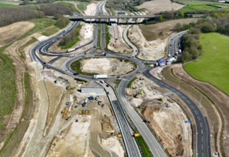More A249 closures planned as £93m Stockbury Roundabout flyover work continues