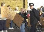 ANGER: Protestors outside Sittingbourne's Coniston Hotel. Picture: MATTHEW WALKER