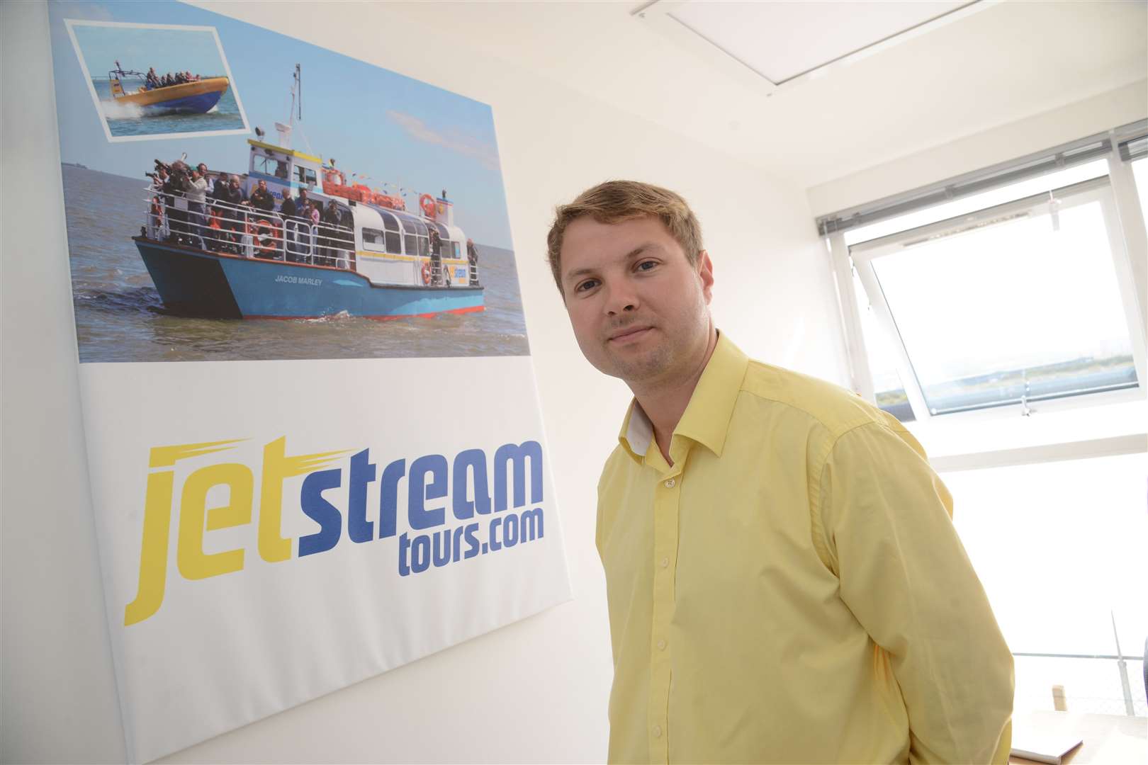 Richard Bain of Jetstream Tours, which has one of the closest offices to the railway line. Picture: Gary Browne
