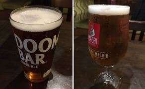 The ‘new’ London Pride was served in a Doom Bar glass and at first sight didn’t look too bad, unfortunately the proof, as they say, is in the pudding – and this definitely didn’t pass the taste test. However, the pint was exchanged, without question, for a Madri.