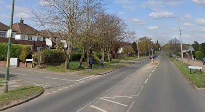 The crash happened close to the junction of Lesley Close and London Road, Swanley. Picture: Google