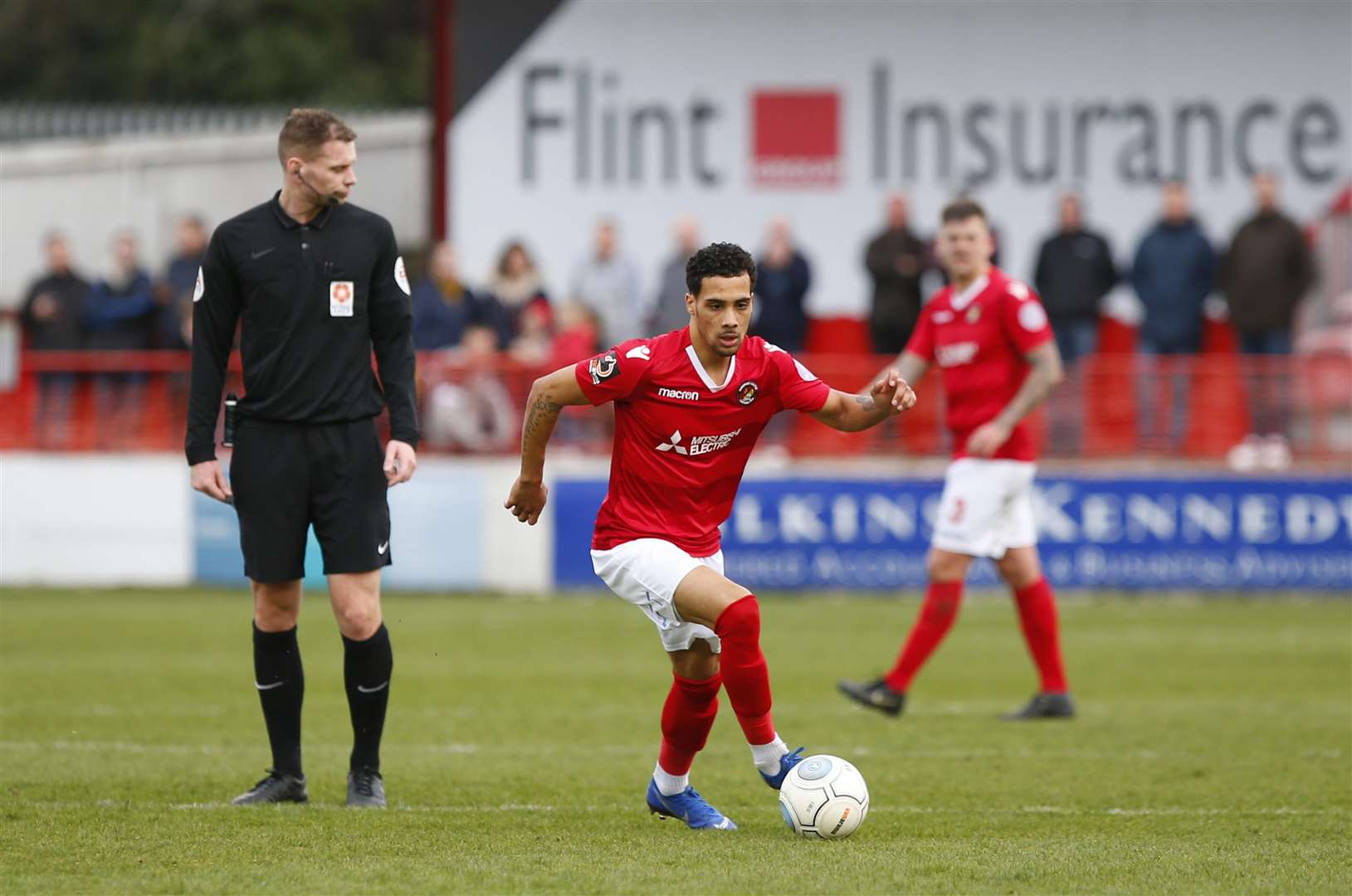 Corey Whitely was the only senior player on Ebbsfleet's bench against Salford Picture: Andy Jones