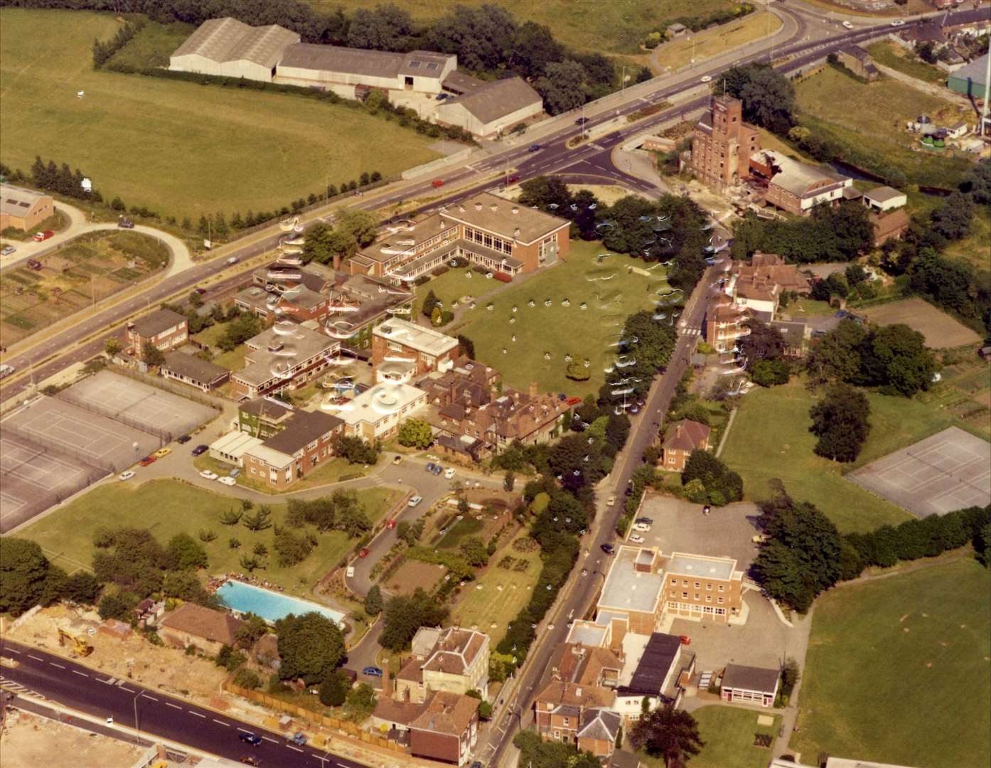 An aerial view of East Hill taken in 1972. Picture: Steve Salter