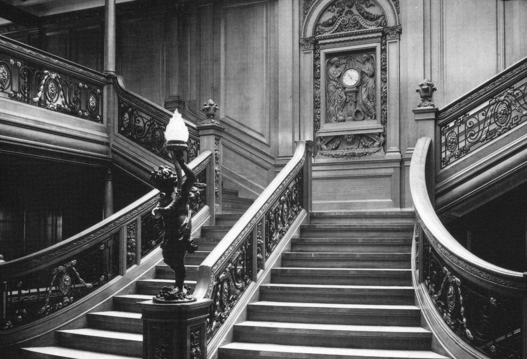 The Titanic's grand staircase