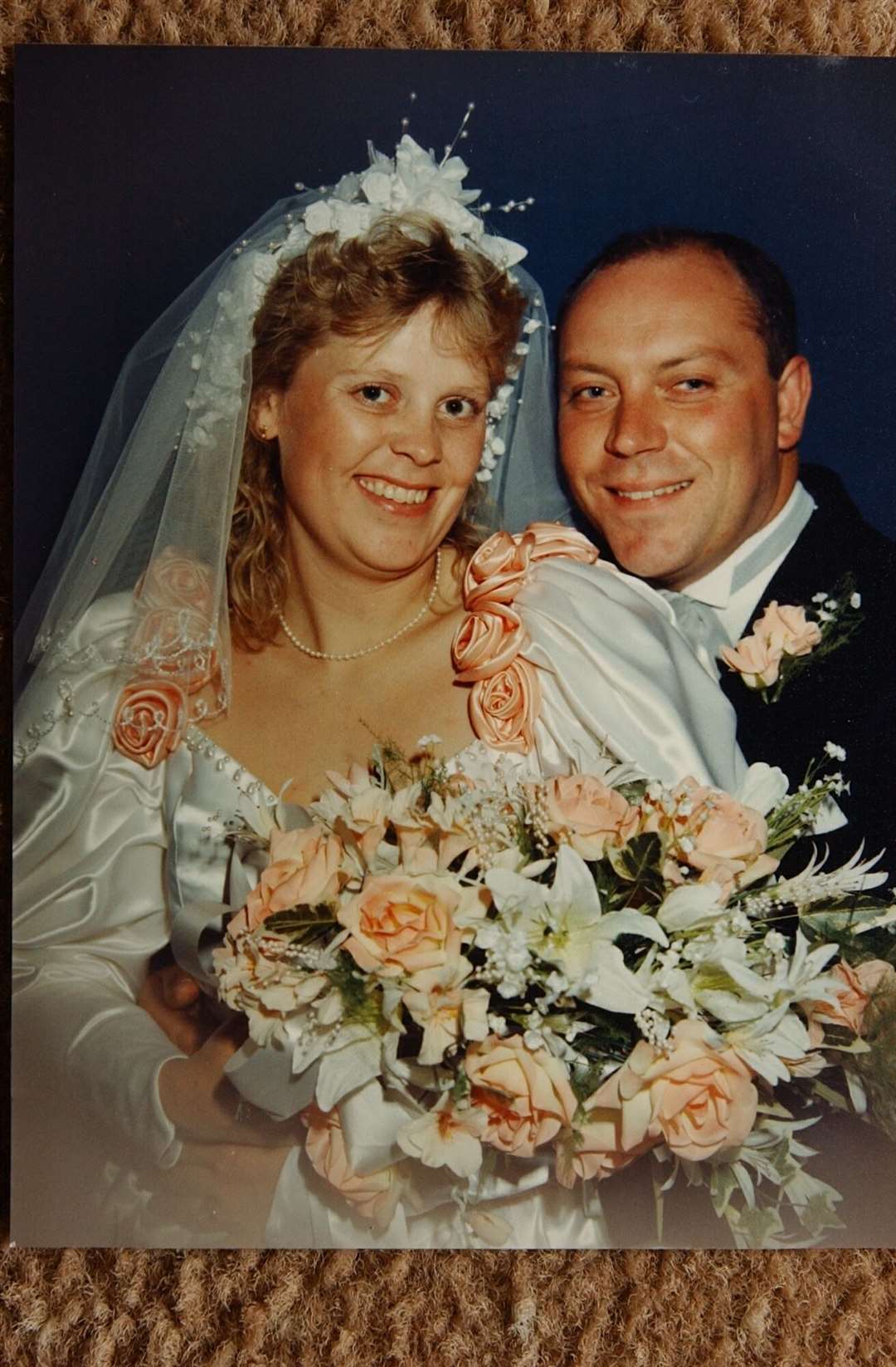 Debbie Griggs on her wedding day in September 1990