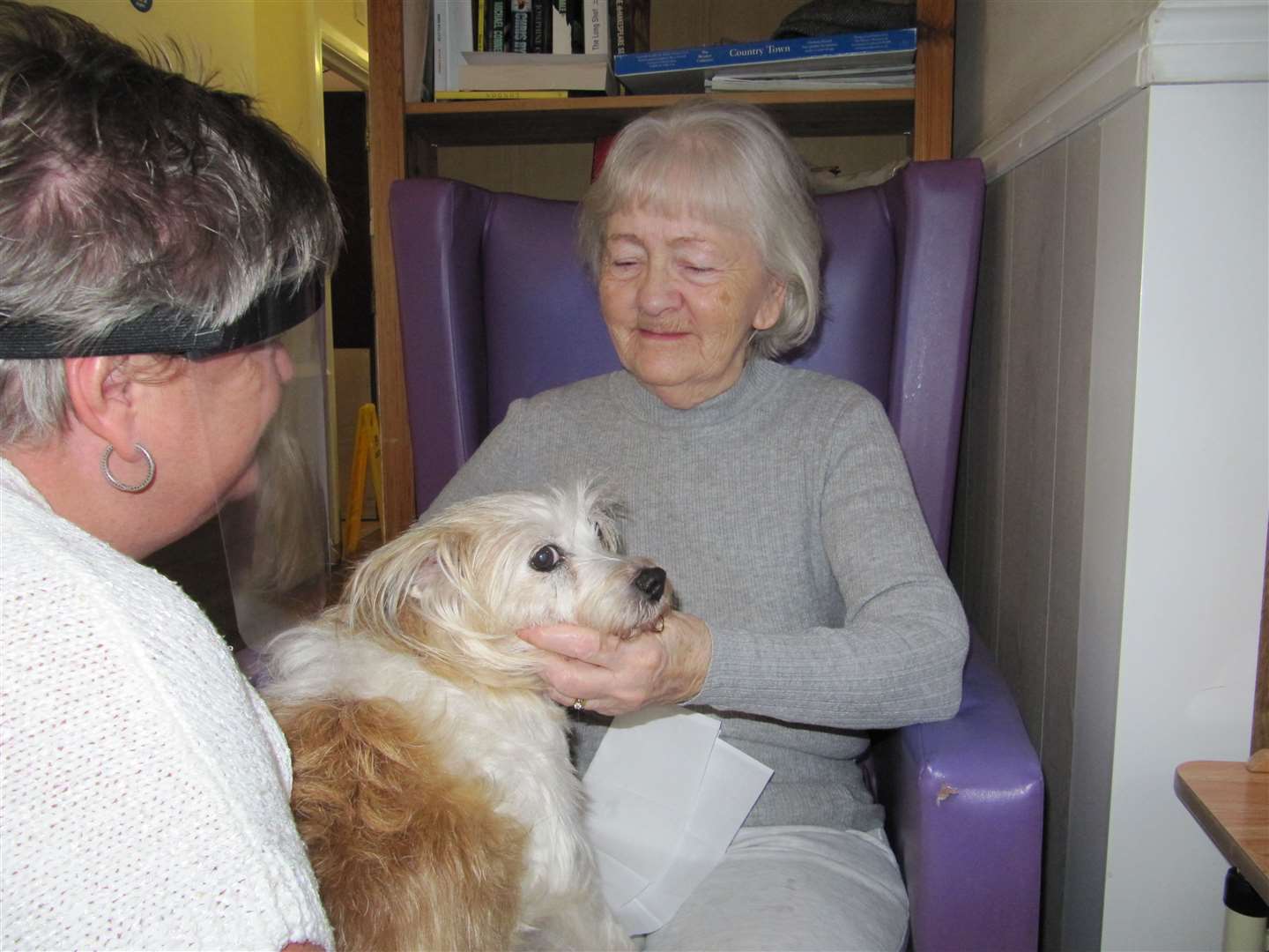 Resident Anne Welsh with Roxi. Picture: Nellsar