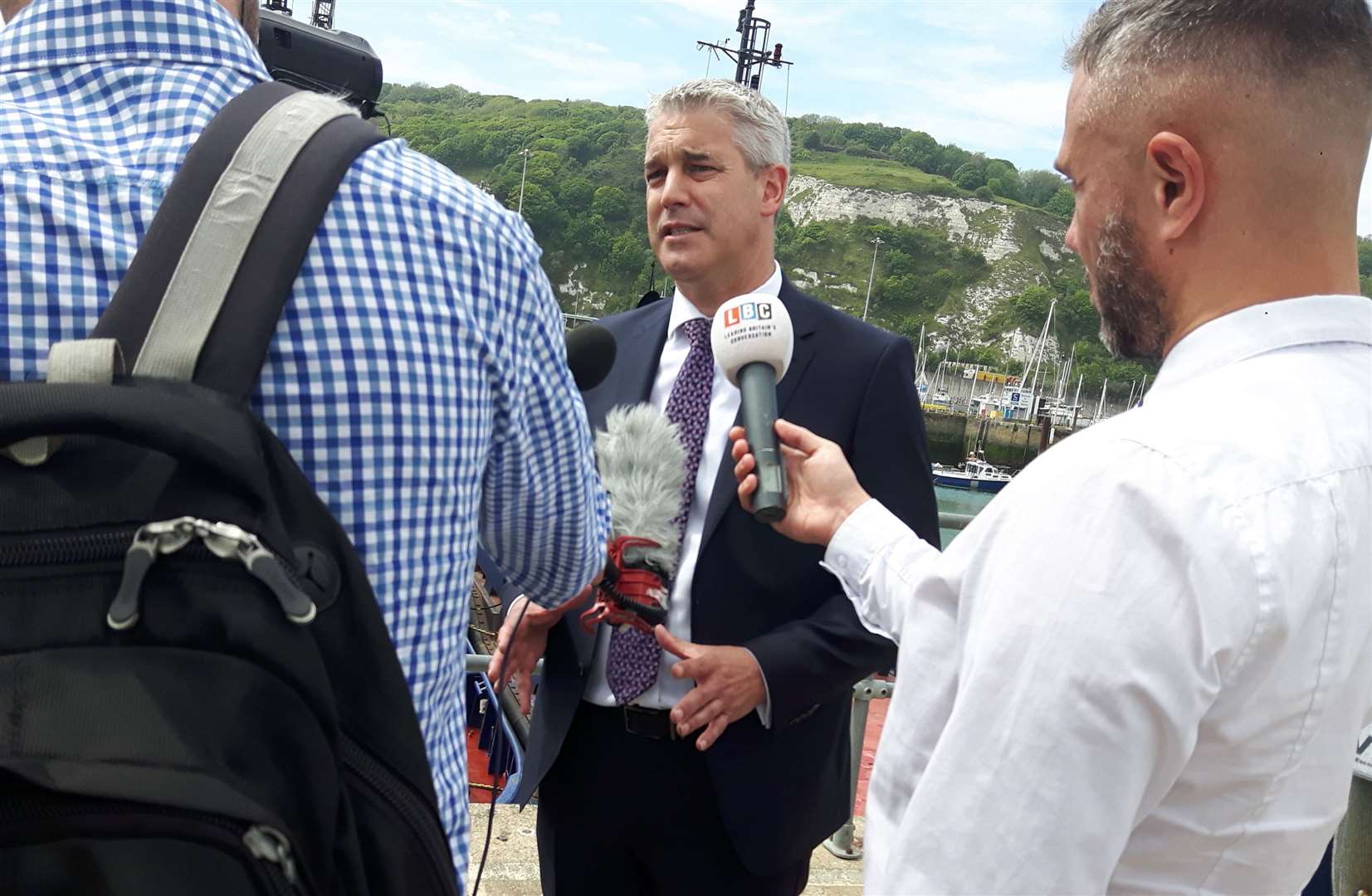Brexit Minister Stephen Barclay during his visit to Kent