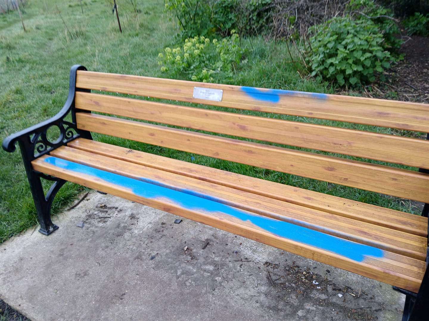 Hythe residents were shocked to discover the damage to the bench they had fundraised for