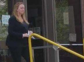Kelly Stevens, 38, outside Folkestone Magistrates' Court