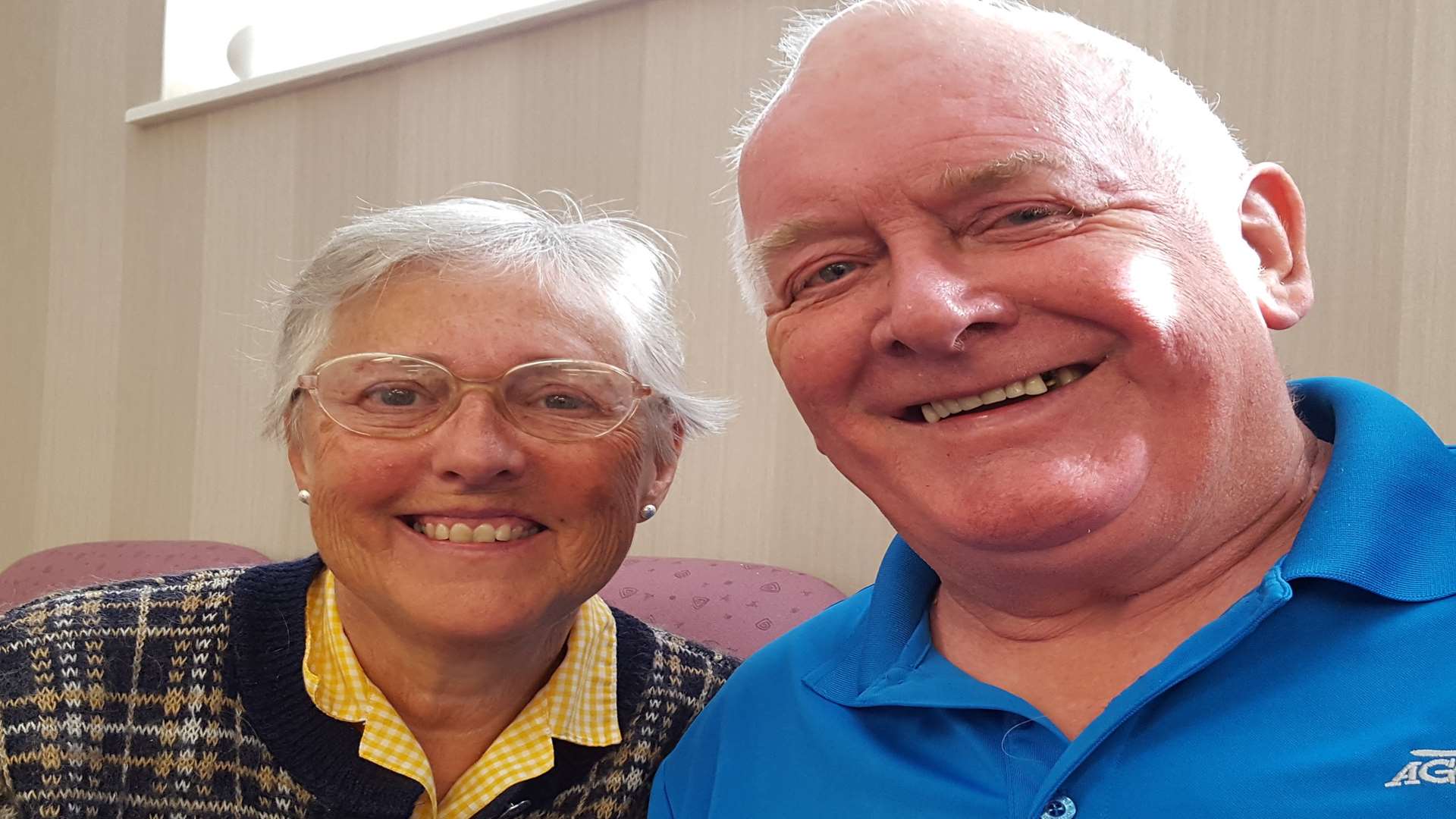 David Annal takes his wife Margaret to the cafe in Hartley
