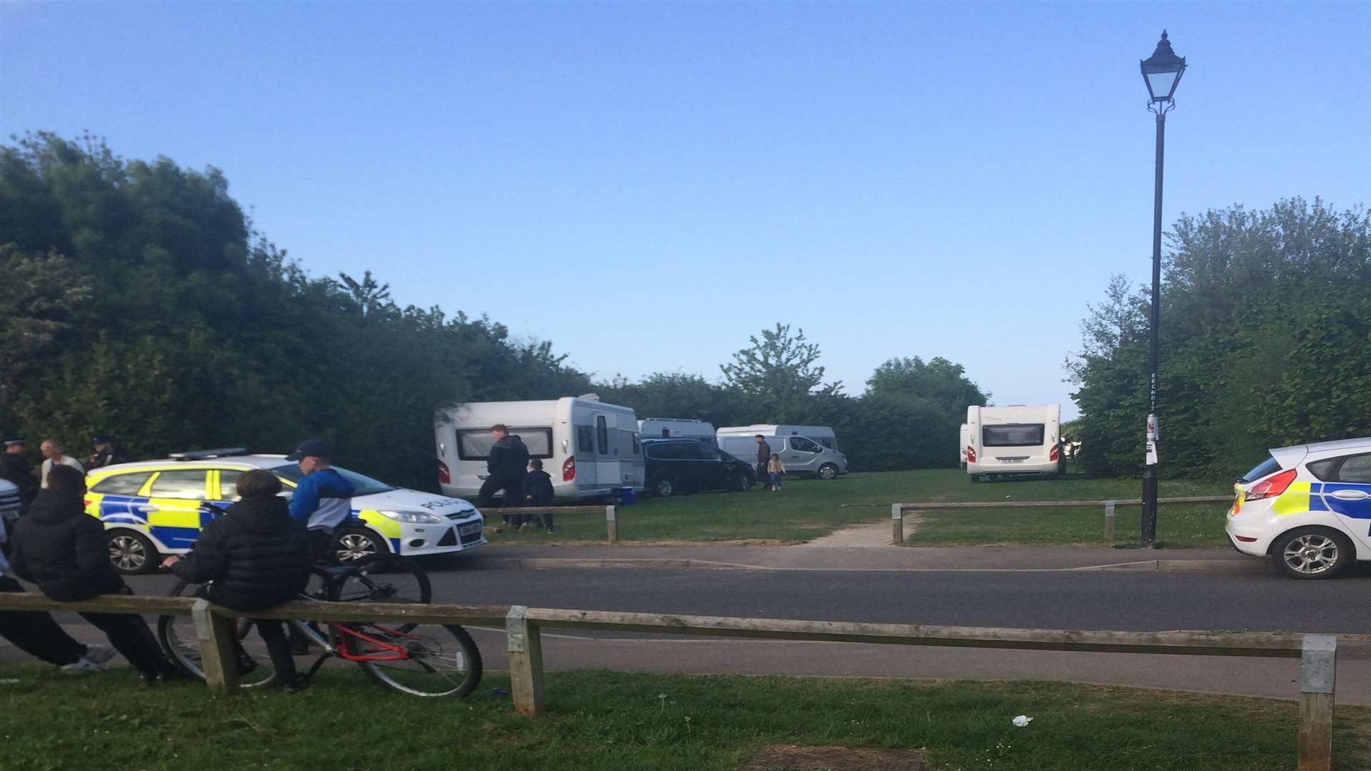 The travellers pitched up on land running off Argent Way
