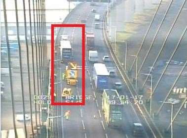 The broken down vehicle on the crossing. Picture: Highways England.
