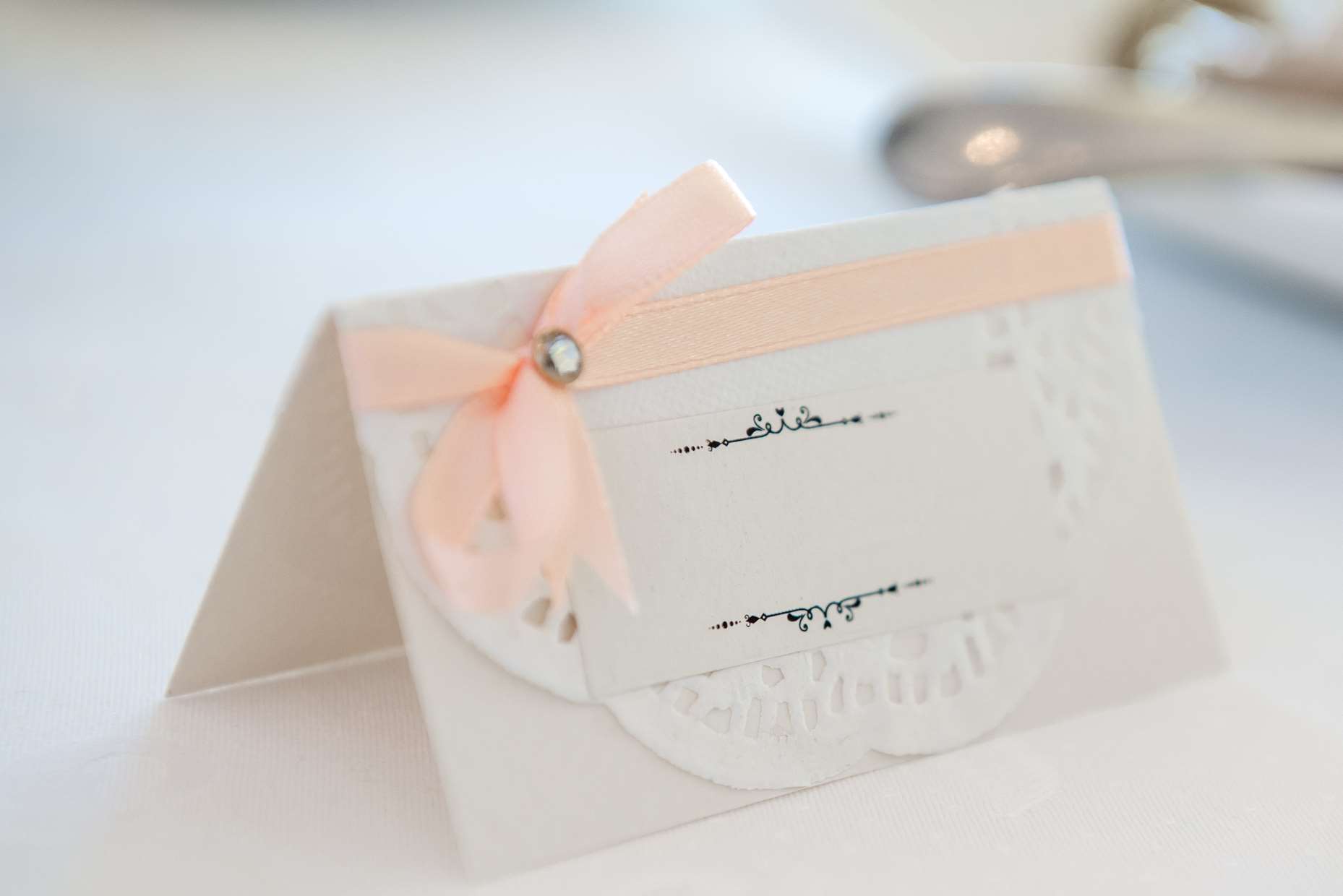Placecards often follow the same style as your initial invitations