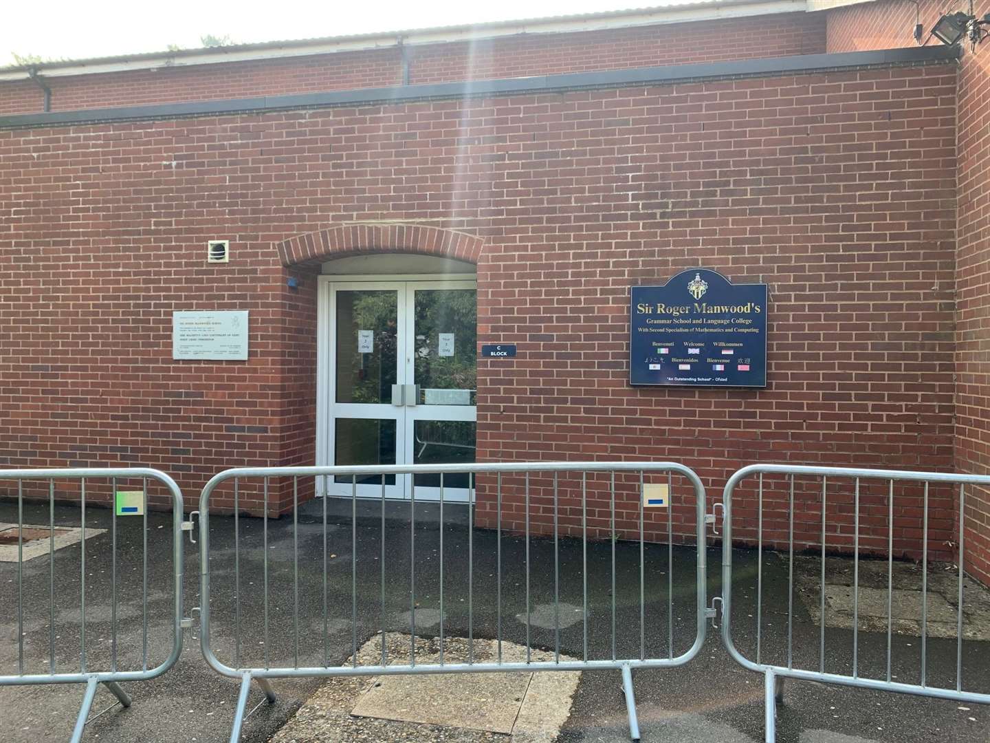 The doors to SRMS school hall remained closed on A-Level results day