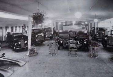 Len House, the former Rootes garage in Maidstone. An interior shot from years gone by