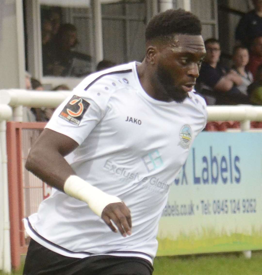 Dover striker Inih Effiong Picture: Chris Davey
