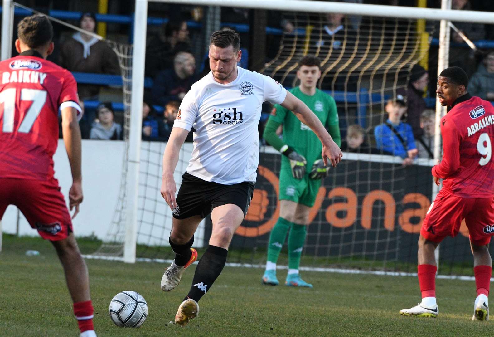 Defender Jake Goodman scored Dover's first goal against Hemel Hempstead Town on Saturday on the way to a big success. Picture: Barry Goodwin