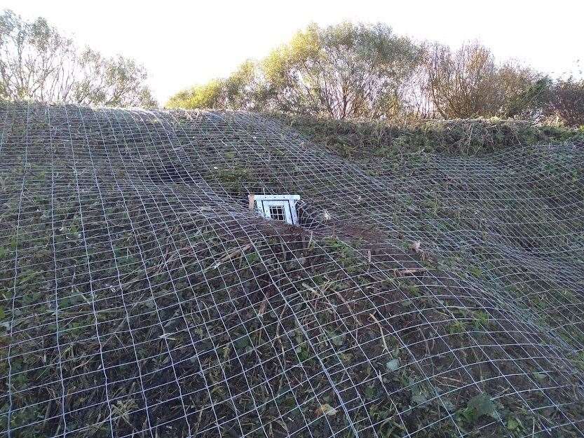 Wire and gates now cover the badgers setts at Princes Parade. Photo: Chris Farrell
