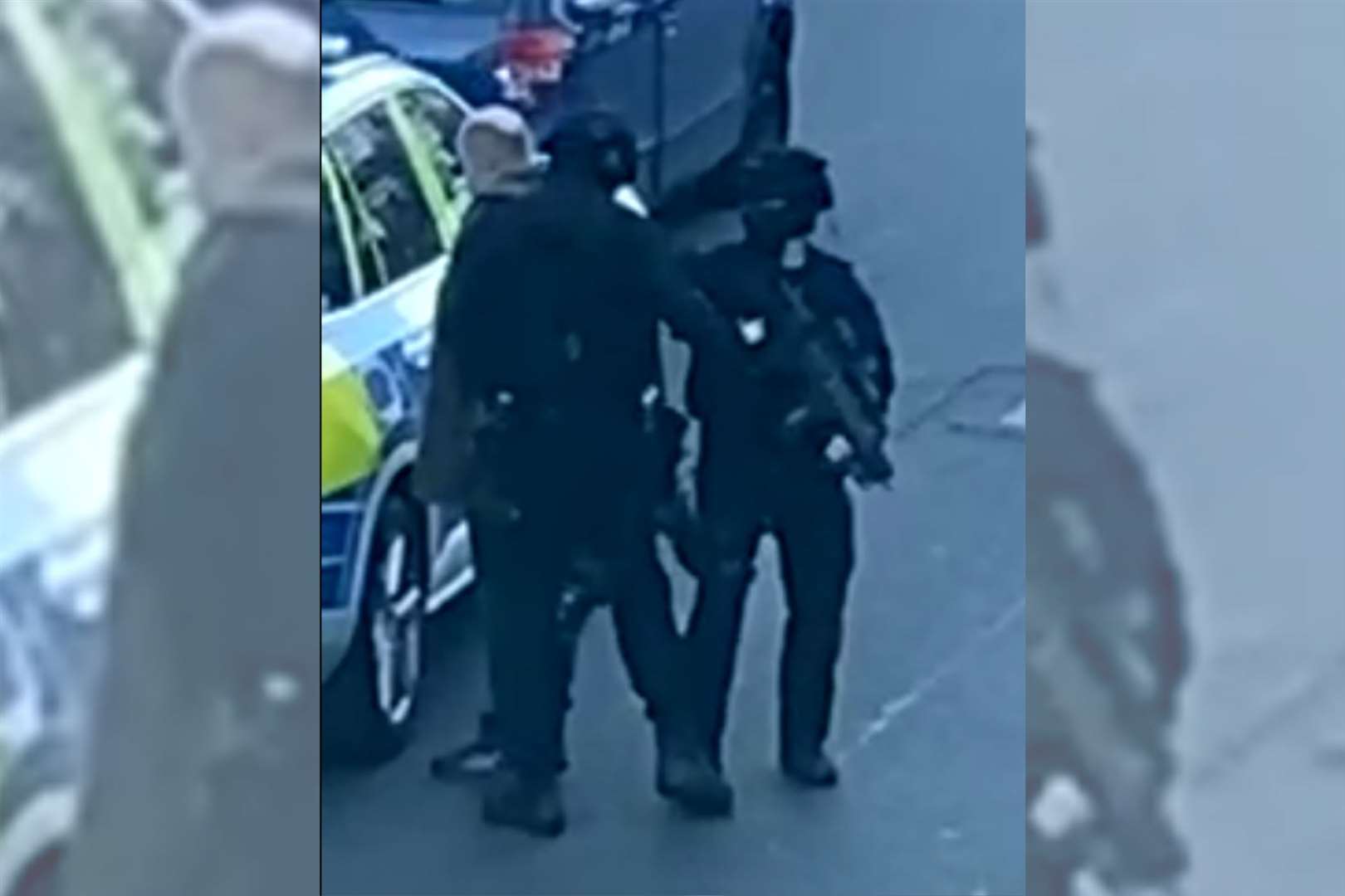 Armed police in Tontine Street, Folkestone