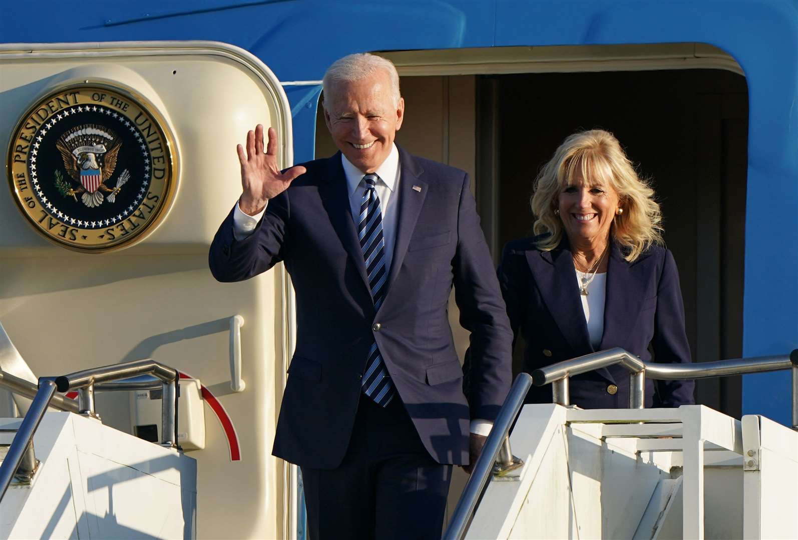 US President Joe Biden and First Lady Jill Biden are among the guests. Picture: Joe Giddens/PA.