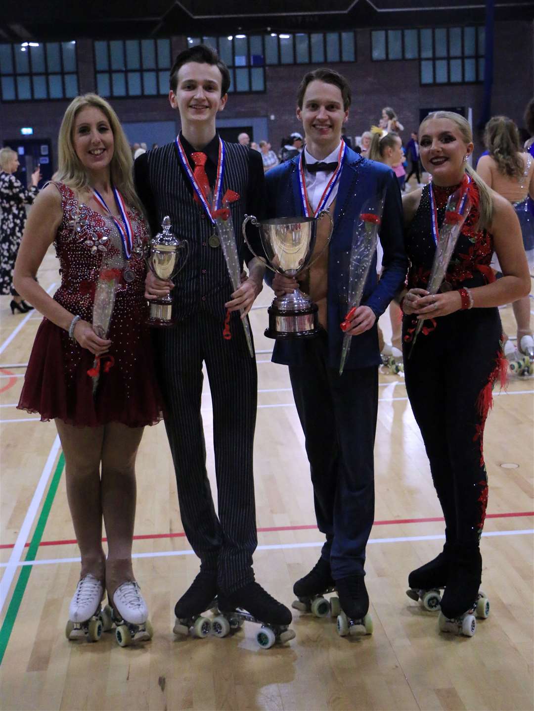 Medallists Ann Odhams, Zac Martin, Oliver Martin and Laura Donoghue