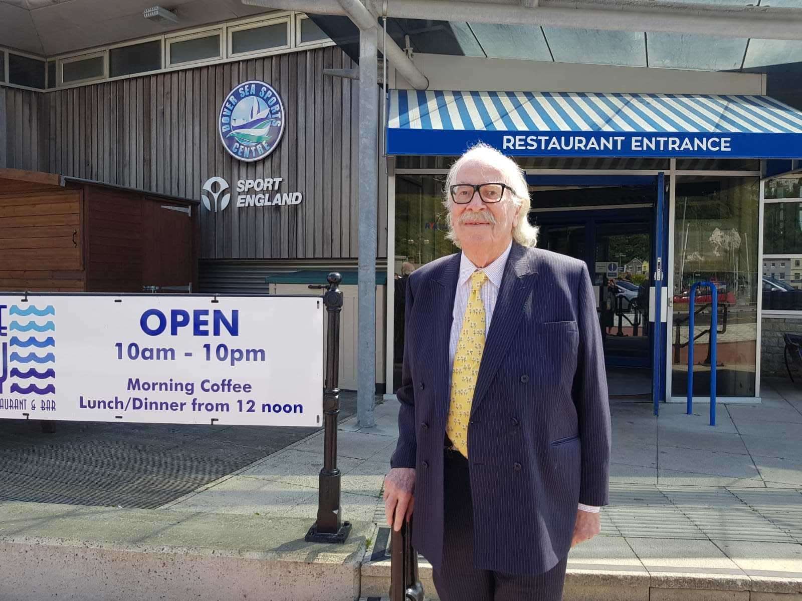 Mr Parrett outside his business yesterday. Picture from the Hythe Bay Restaurant (9797871)
