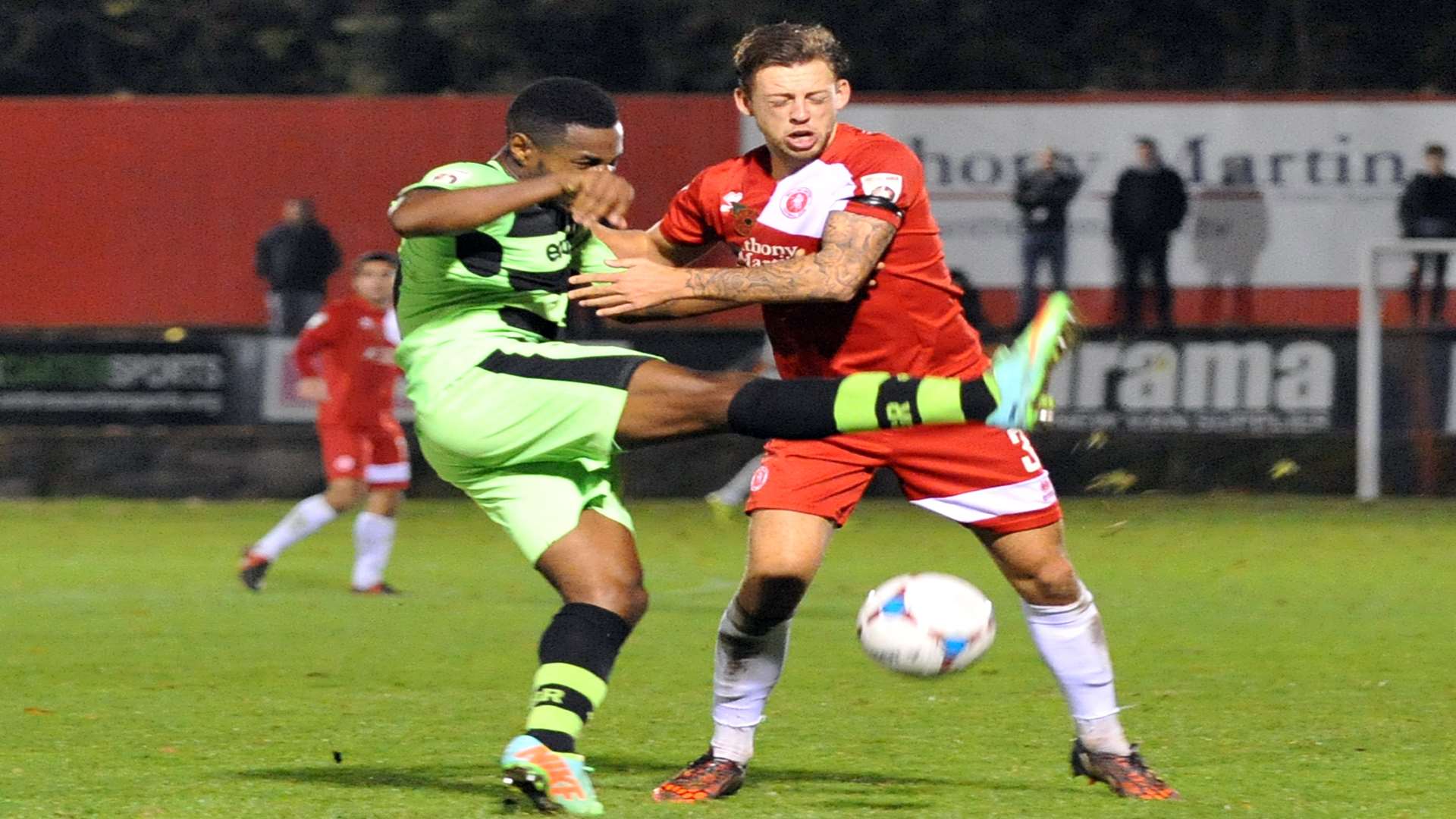 Ben Jefford in action against Forest Green earlier this season. Picture: David Brown