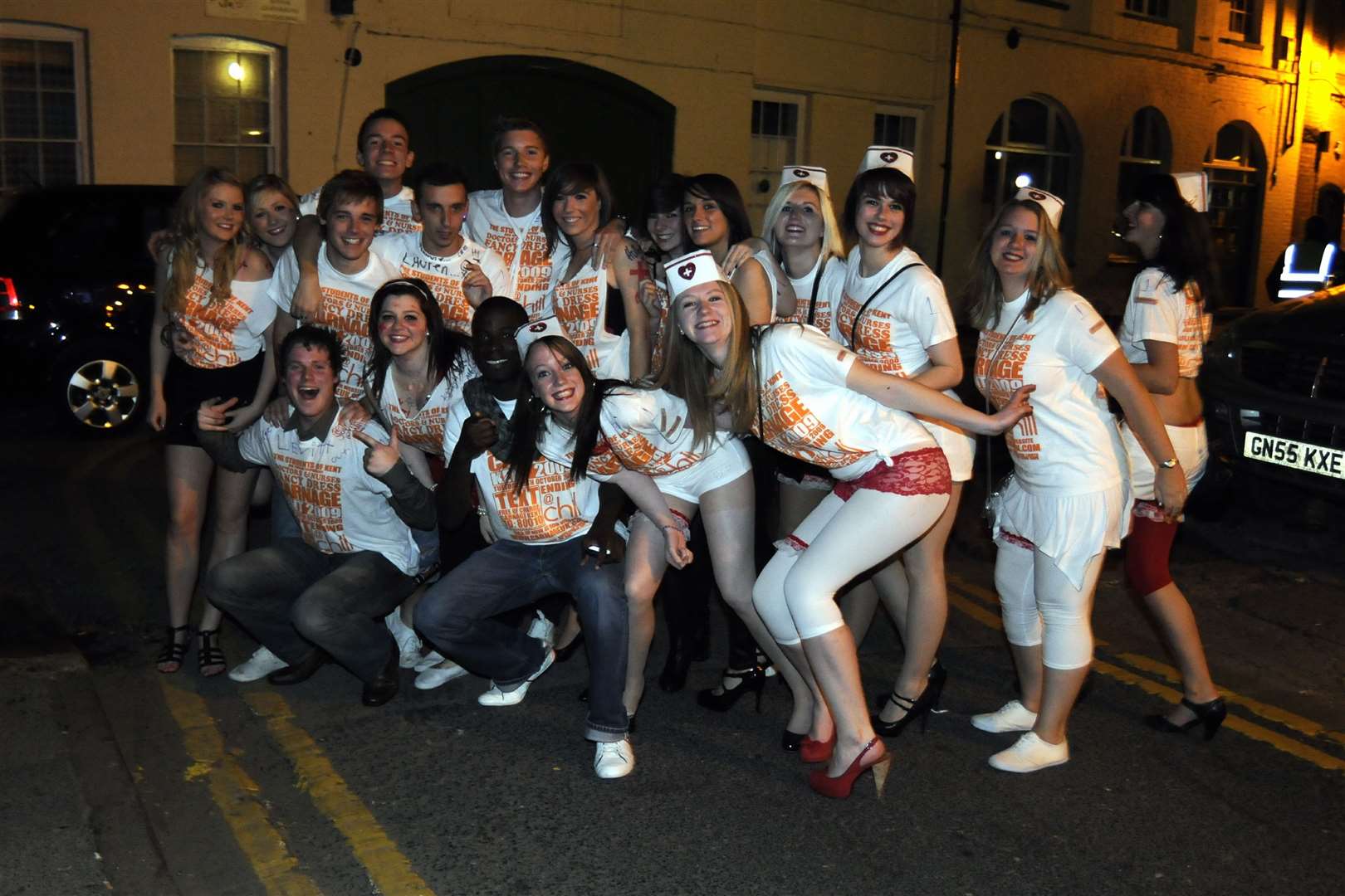 Students on a "Carnage" pub crawl in Canterbury in October 2009