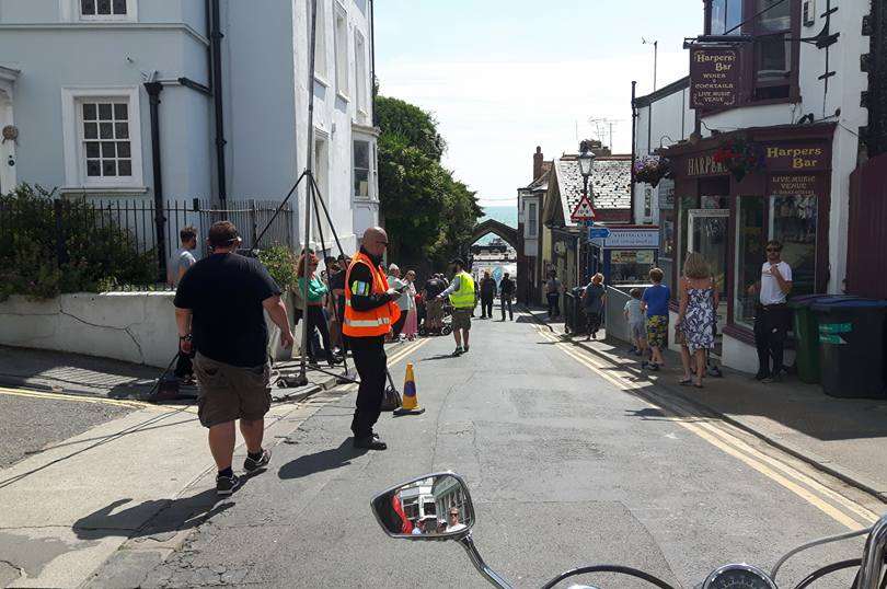 Crews were filming for an adaptation of Juliet, Naked. Pic: Chris Amos