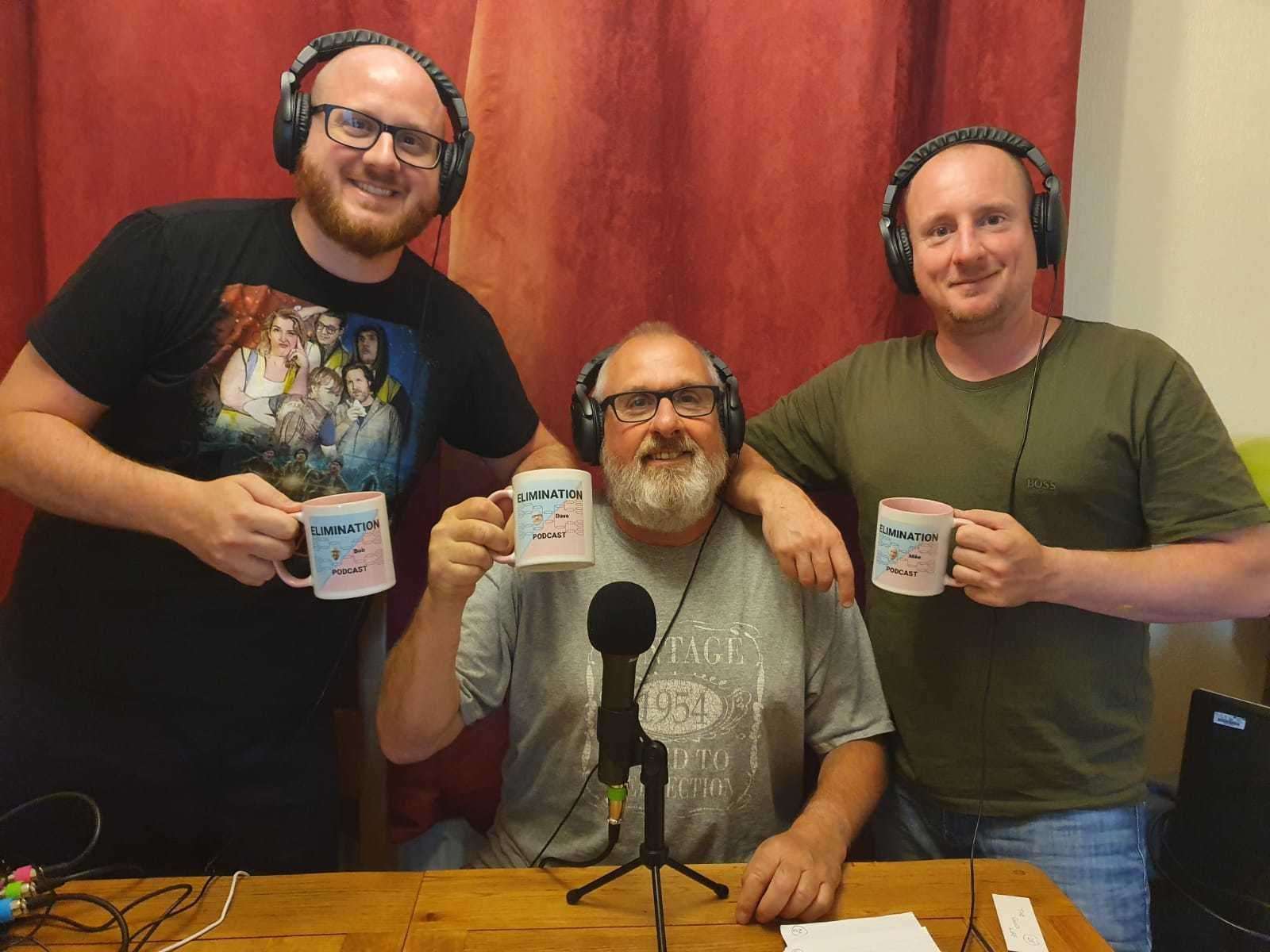 The team behind the Elimination podcast – (from left) Robert Rivett, Dave Rivett and Mike Rivett. Picture: Robert Rivett