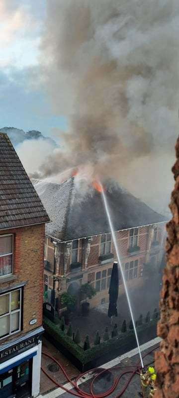 Firefighters tackling the blaze at Mu Mu in Maidstone. Picture: Bethan Maisie Caffyn (49203359)