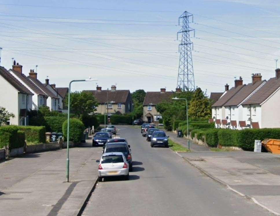 An investigation is underway after a car crashed into three parked vehicles in Louvain Road, Greenhithe. Photo: Google Images