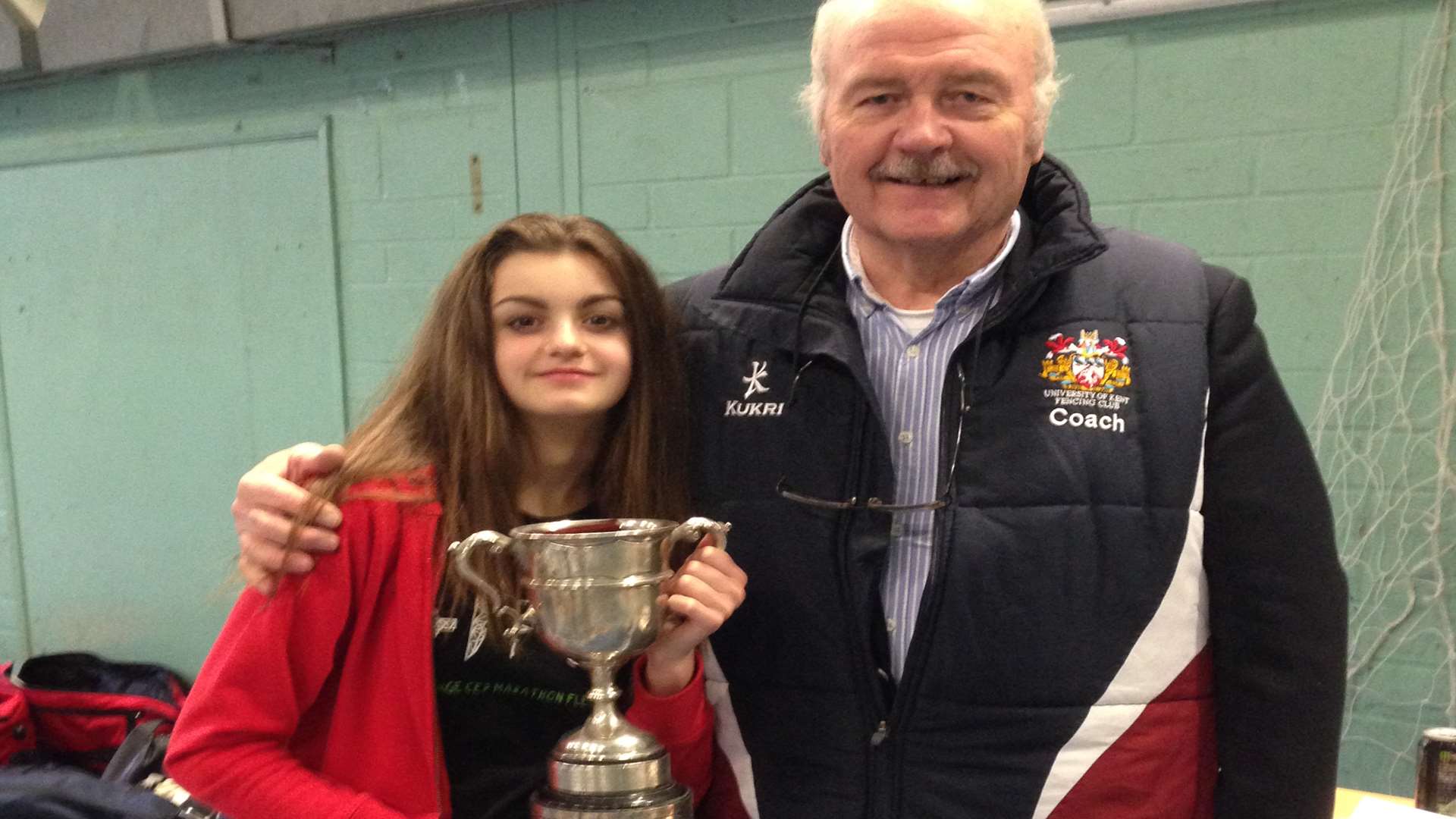 Georgia was presented with the Kent championship trophy with coach Peter Huggins