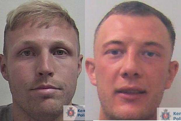 Aaron Duff, left, and William Ferguson, right, both from Tunbridge Wells have been jailed for drug offences. Picture: Kent Police