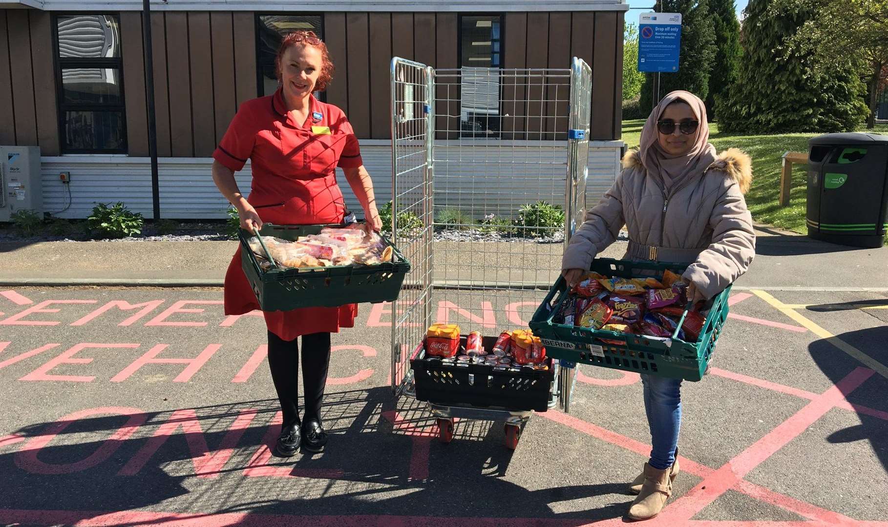 Reshmi Kalam delivering supplies at Maidstone Hospital