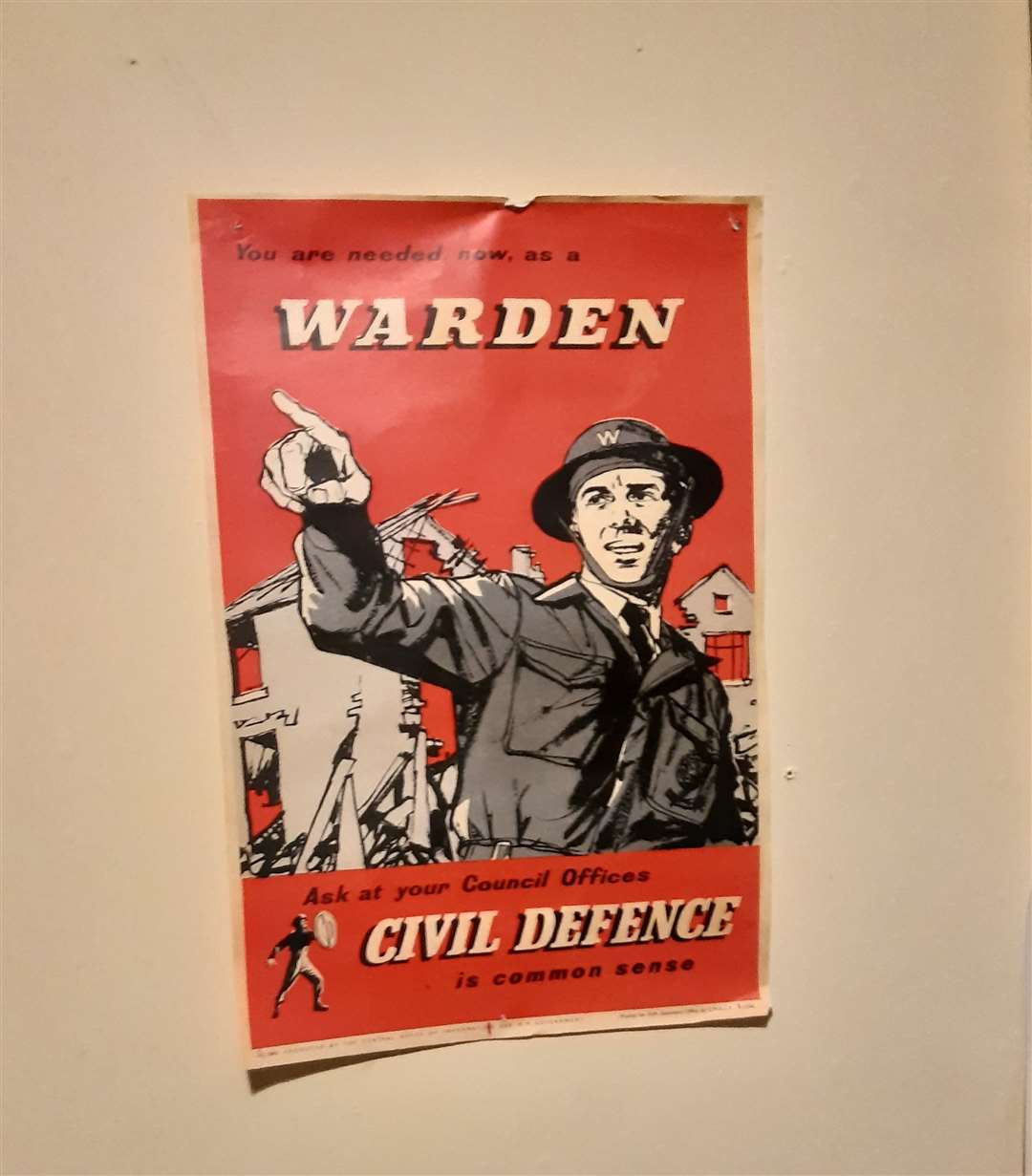 Posters recruiting for civil defence volunteer posts. Photo: Sean Delaney