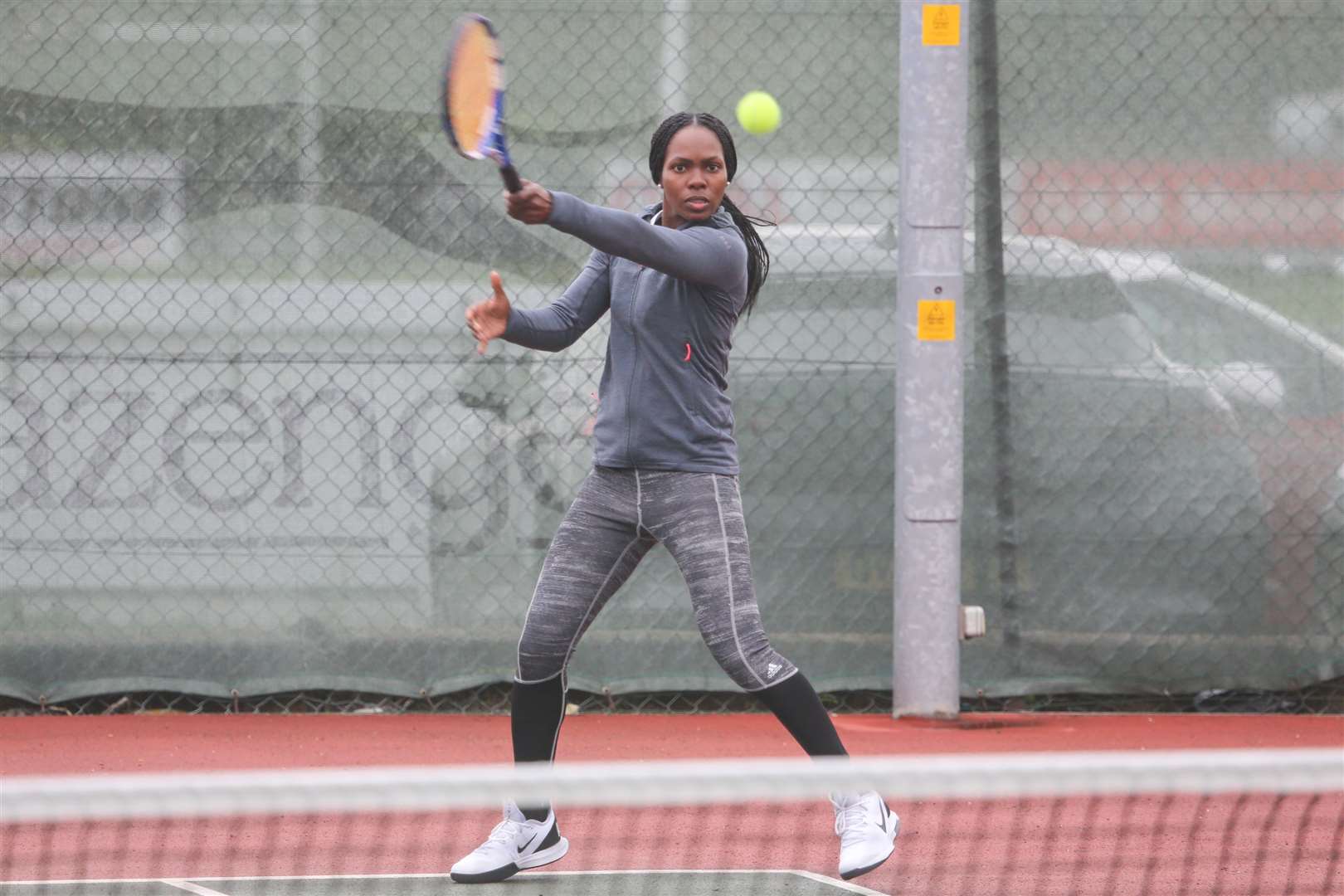 Club member and committee member Izzy Eustache pictured playing at Gravesham Tennis Club earlier this month. Picture: Rob Powell