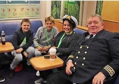 Children meet a P&O captain on a previous Magical Taxi Tour. Picture: P&O Ferries