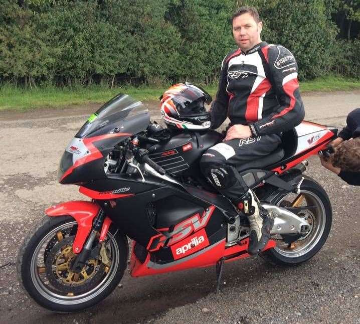 Jeff Brown on his motorbike before the stroke in June 2019